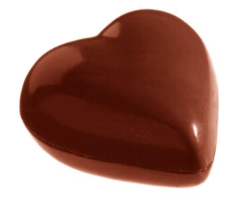 Polykarbonátová forma na pralinky, srdce hladké, 275x135 mm - CHOCOLATE WORLD