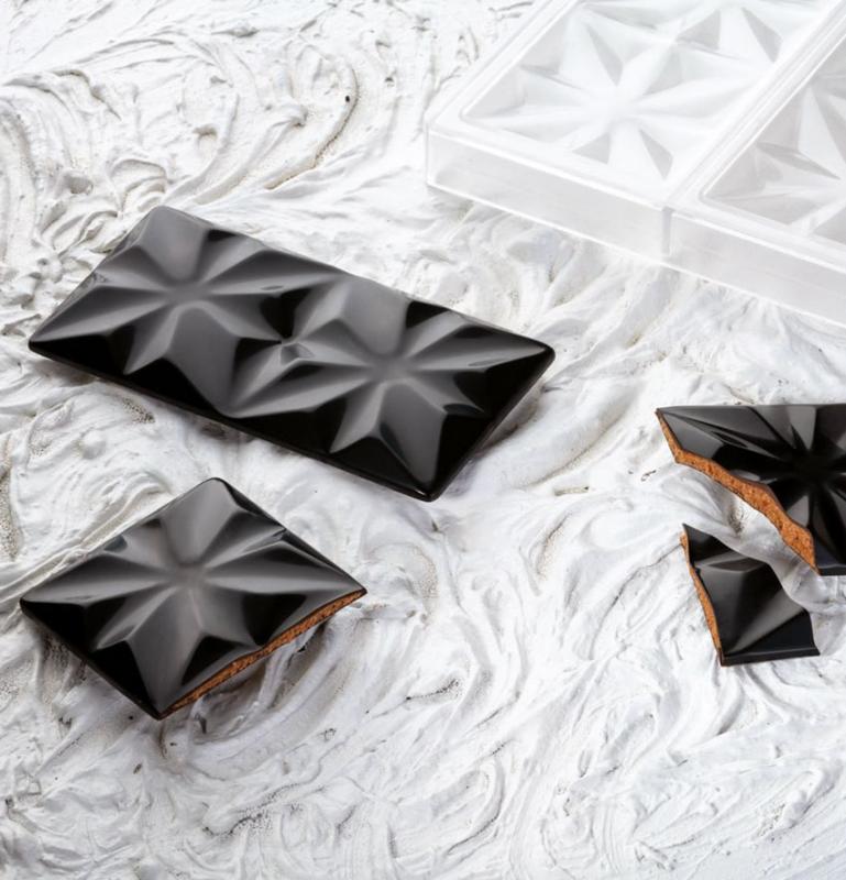 Polykarbonátová forma na tabuľkovú čokoládu 275x175 mm, Edelweiss - PAVONI