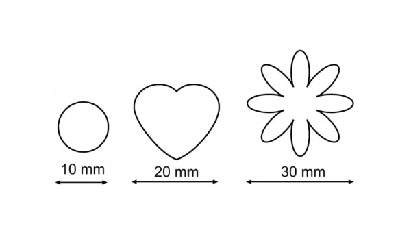 Sada vykrajovacích foriem na fondán srdce, kruh, kvet 1