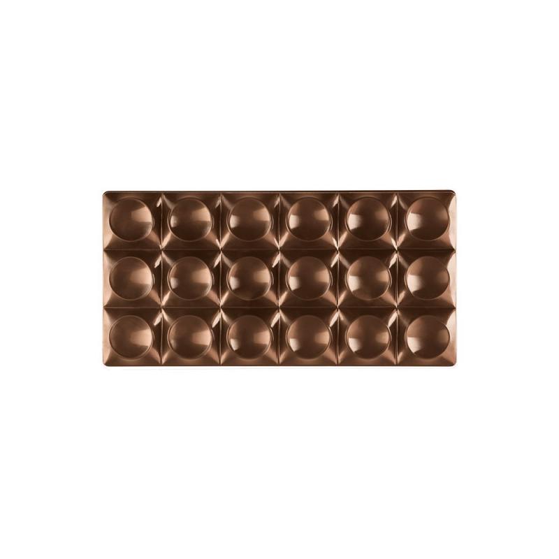 Polykarbonátová forma na tabuľkovú čokoládu 275x175 mm, BRICKS -  PAVONI