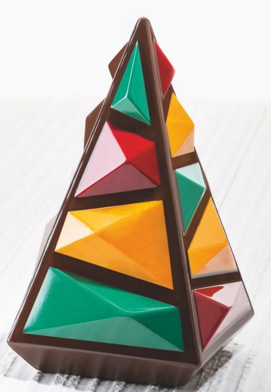 Plastová vianočná forma na čokoládu, rôzne stromčeky, sada 2 ks - PAVONI