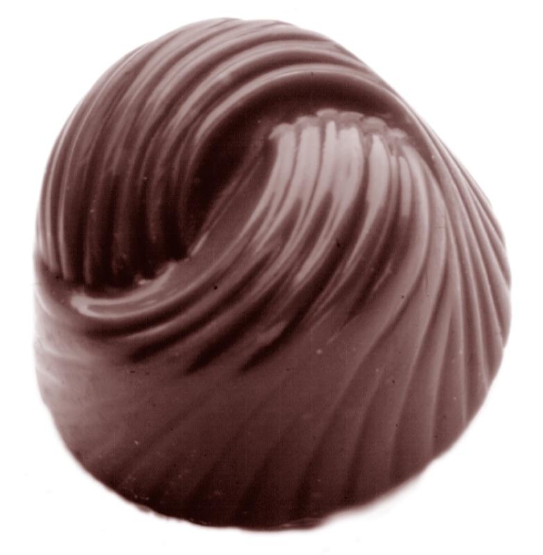 Polykarbonátová forma na okrúhle pralinky, línia ENROBED, 275x135 mm - CHOCOLATE WORLD