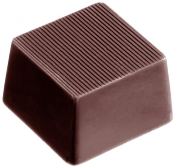 Polykarbonátová forma na štvorcové pralinky, 275x175 mm - CHOCOLATE WORLD