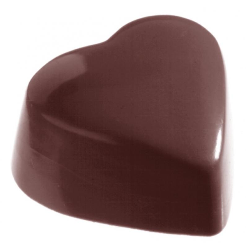 Polykarbonátová forma na pralinky, srdce, 275x175 mm - CHOCOLATE WORLD