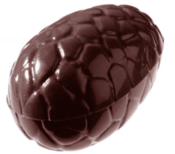 Polykarbonátová forma na čokoládové vajíčko s textúrou, 275x135 mm - CHOCOLATE WORLD