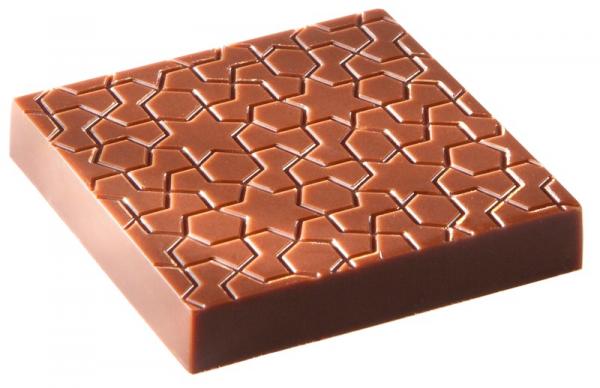 Polykarbonátová forma na tab. čokoládu s orientálnym motívom, 275x135 mm - CHOCOLATE WORLD