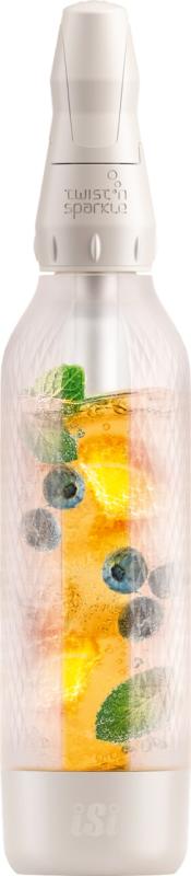 Fľaša na výrobu sódy a nápojov Twist‘n Sparkle Virtuoso Starter set, Ivory – iSi 2