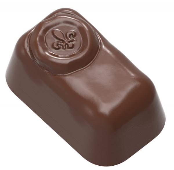 Polykarbonátová forma na obdĺžnikové pralinky, línia ENROBED, 275x135 mm - CHOCOLATE WORLD