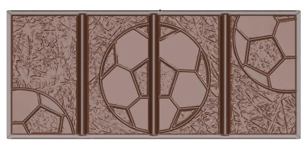 Polykarbonátová forma na tabuľkovú čokoládu FOOTBALL, 275x135 mm – CHOCOLATE WORLD