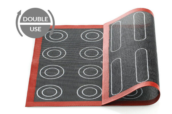 Obojstranná silikónová perforovaná podložka AirMat Éclair & Choux, 300x400 mm – SILIKOMART