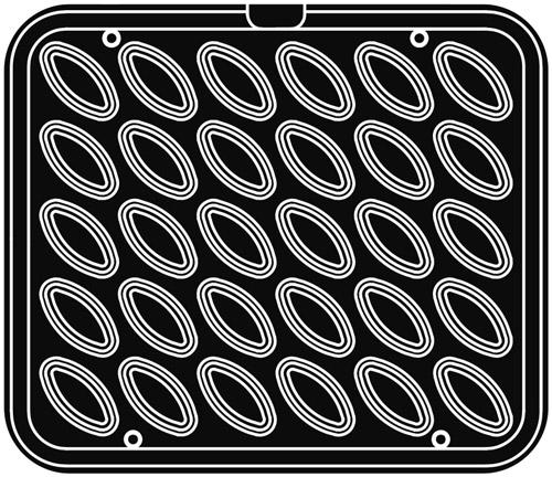Forma pre stroj CookMatic, 2 typy, ovál zdobený - PAVONI
