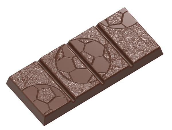 Polykarbonátová forma na tabuľkovú čokoládu FOOTBALL, 275x135 mm – CHOCOLATE WORLD