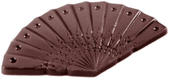 Polykarbonátová forma na čoko. vejár, línia CARAQUES, 275x135 mm - CHOCOLATE WORLD