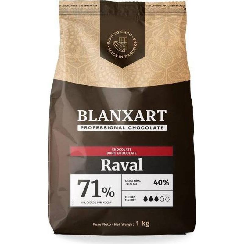 Pravá tmavá čokoláda RAVAL 71% – BLANXART