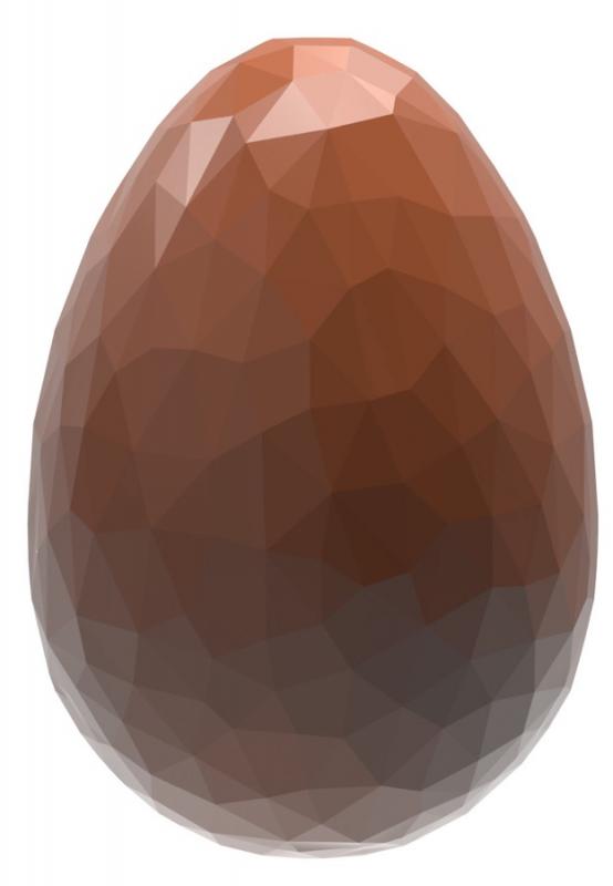 Polykarbonátová forma na čokoládové vajíčko, kryštáľ, 275x135 mm - CHOCOLATE WORLD