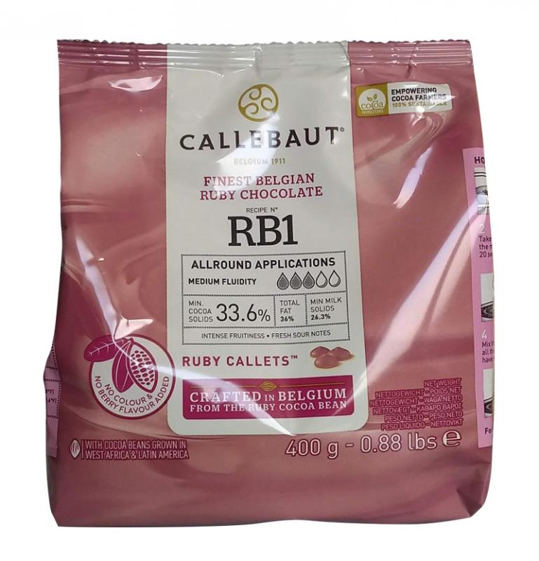 Ruby čokoláda 47,3%, 400g - CALLEBAUT