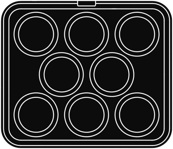 Forma pre stroj CookMatic, 4 typy, kruh zdobený - PAVONI