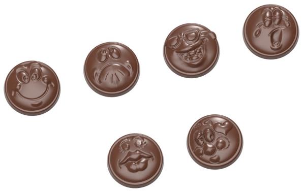 Polykarbonátová forma s motívom Emoji, 275x135 mm - CHOCOLATE WORLD
