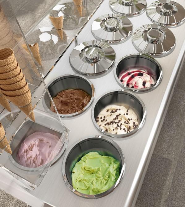 Mobilná vitrína na zmrzlinu JOY WOOD – BRX