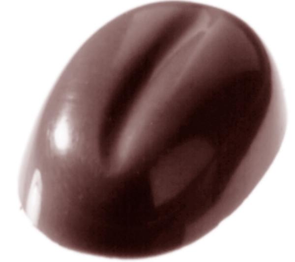 Polykarbonátová forma na pralinky v tvare kávového zrnka, 275x175 mm - CHOCOLATE WORLD