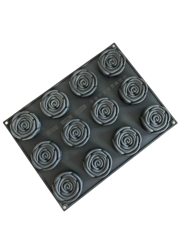 Silikónová forma s okrúhlym tvarom, ROSE, 400x300 mm, línia Pavoflex – PAVONI 2