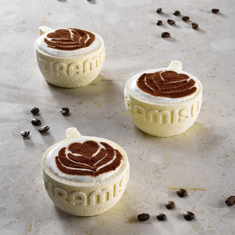Silikónová forma na monoporcie TIRAMISU, 400x300 mm, línia Pavoflex – PAVONI 3