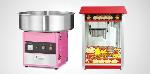 Stroje na popcorn a cukrovú vatu
